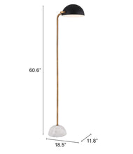 Black and Gold with White Marble Floor Lamp 61