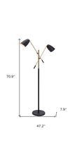 Black and Gold Adjustable Floor Lamp