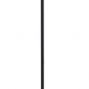 Black Industrial and White Marble Bulb Floor Lamp