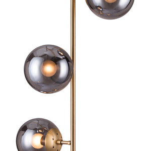 Gold Berry and Smoked Glass Ceiling Lamp