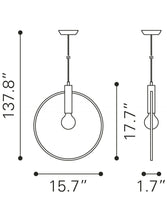 Gold Ring Ceiling Lamp