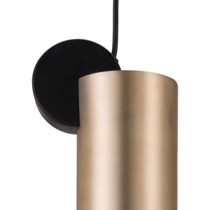 Gold Deco Cylinder Ceiling Lamp