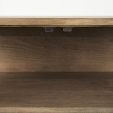 Rustic Honey Brown Two Door Shadowbox Cabinet