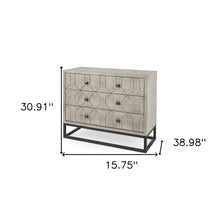 Contemporary Light Wash Diamond Accent Cabinet