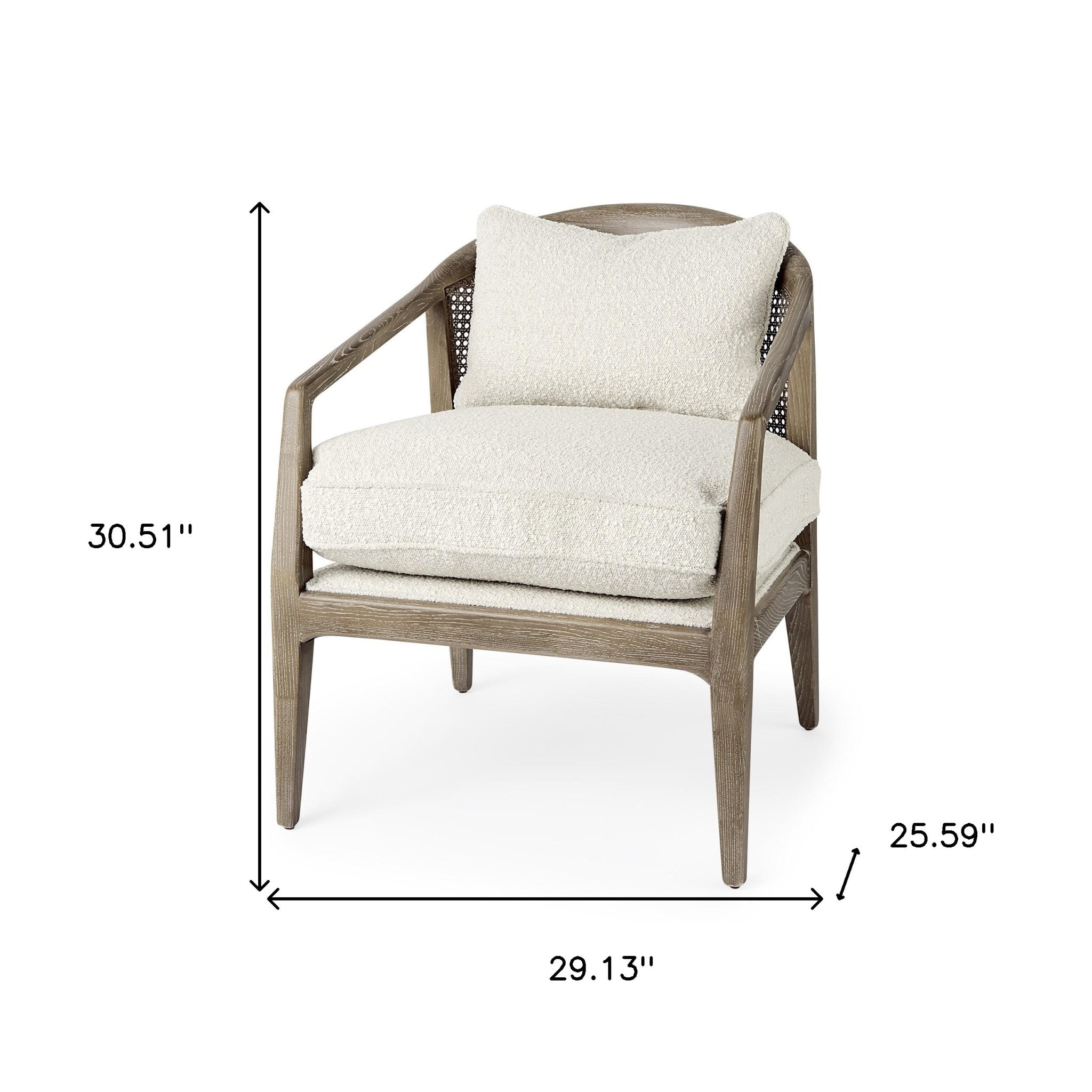 Fusion Light Cane Back Arm Chair