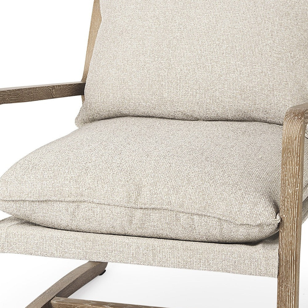 Modern Rustic Cozy Black And Cream Accent Chair