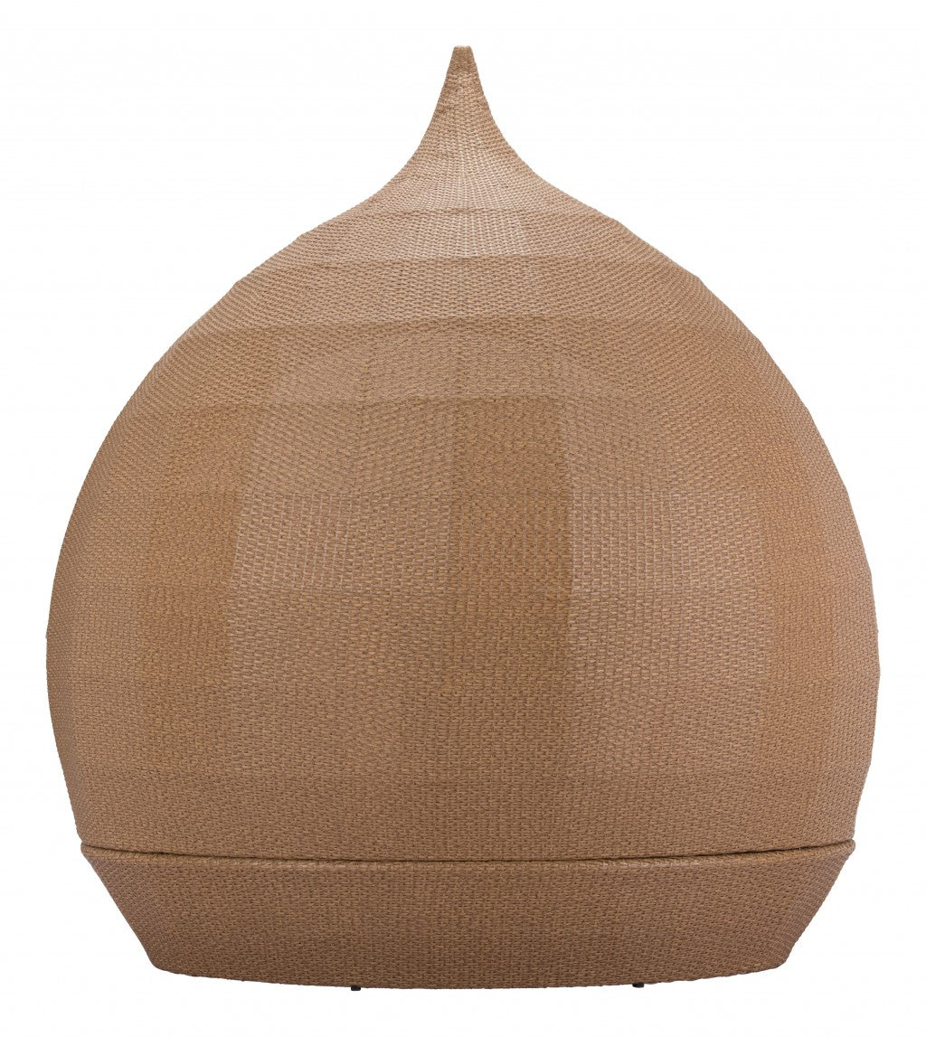 Teardrop Shaped Beige and Natural Daybed