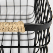 Set Of Two Black Metal Baskets