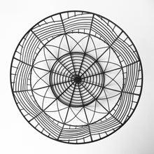 Set Of Two Black Metal Wire Chevron Bowls