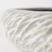 Light Gray Rippled Ceramic Bowl