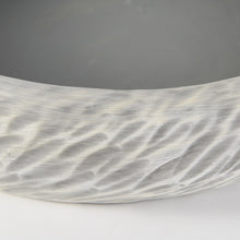 Light Gray Rippled Ceramic Bowl