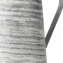 Gray And White Patterned Metal Jug