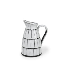 White And Black Artisan Glaze Ceramic Pitcher 10