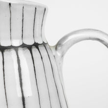 White And Black Artisan Glaze Ceramic Pitcher 10
