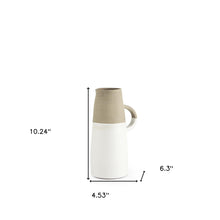 Rustic Organic White And Natural Decorative Jug 10