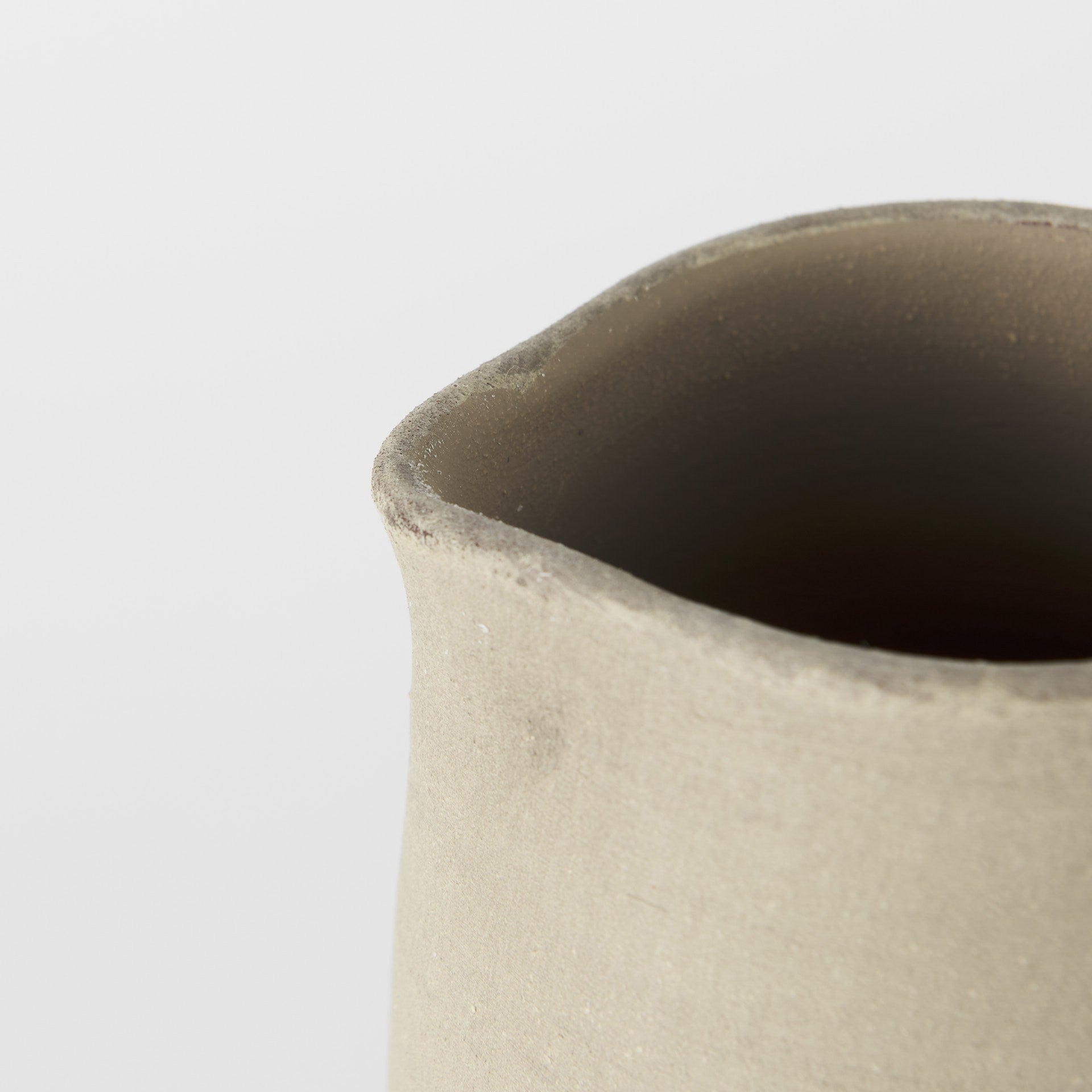 Rustic Organic White And Natural Decorative Jug 10"