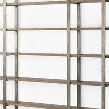 Silver Iron Framed Wooden Shelving Unit