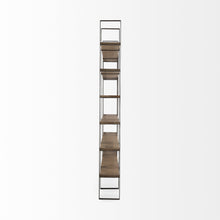 Silver Iron Framed Wooden Shelving Unit