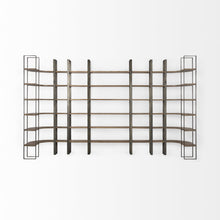 Silver Iron Framed Wooden Shelving Unit