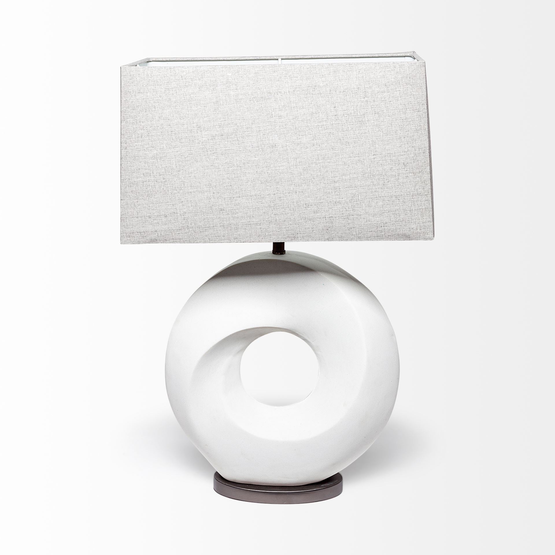 Contempo White O Ring Table Lamp