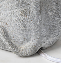 Graphite Resin Elephant Table Lamp