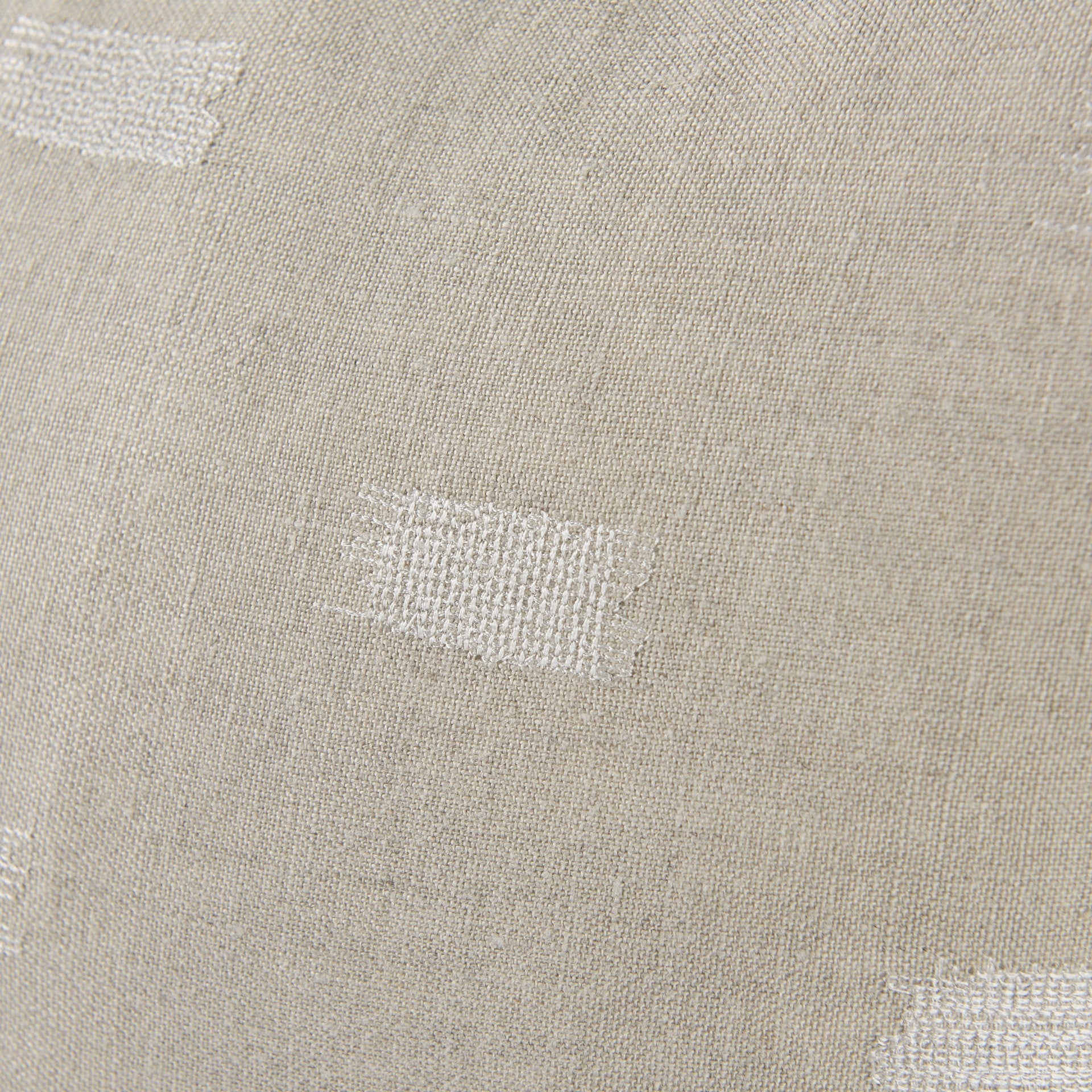 Canvas Beige And White Square Accent Pillow Cover