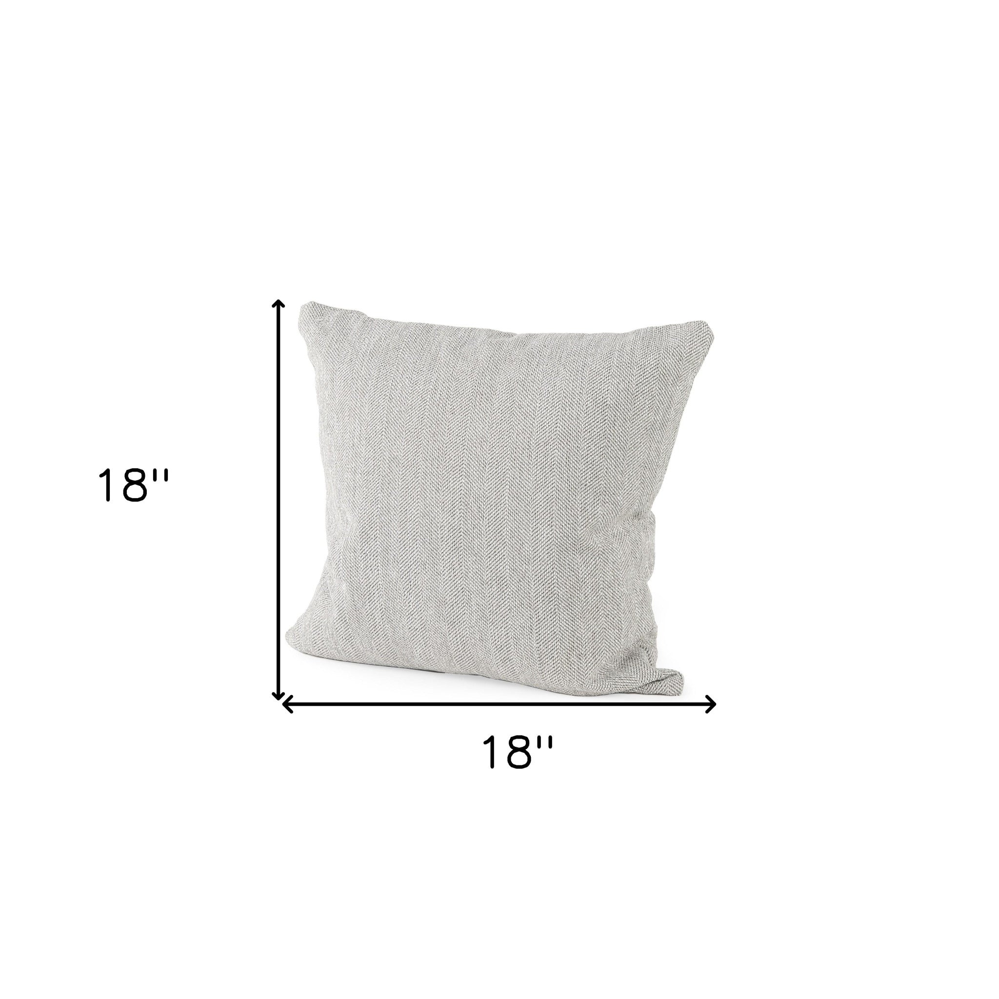 灰灰色籃式編織抱枕