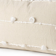 奶油色帆布雲朵腰枕套