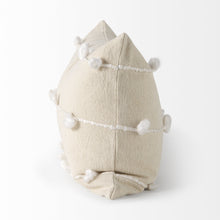 奶油色帆布雲朵腰枕套