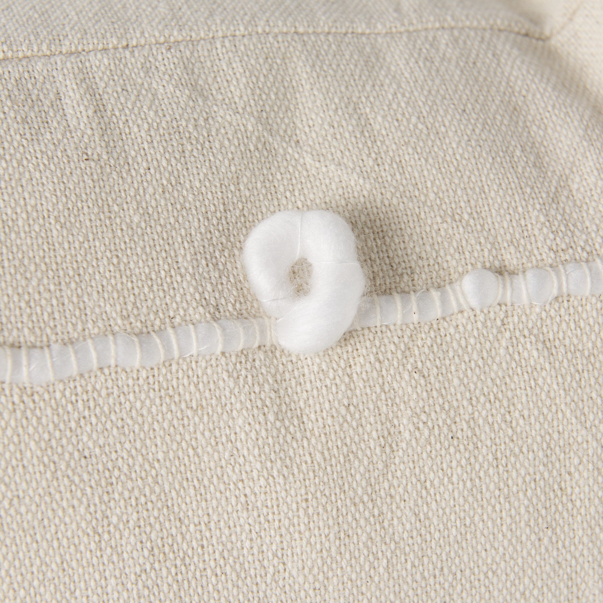 奶油色帆布雲朵腰枕套