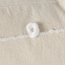 奶油色帆布雲朵腰枕套