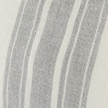 Off White Pillow Cover With  Ash Gray  Stripes