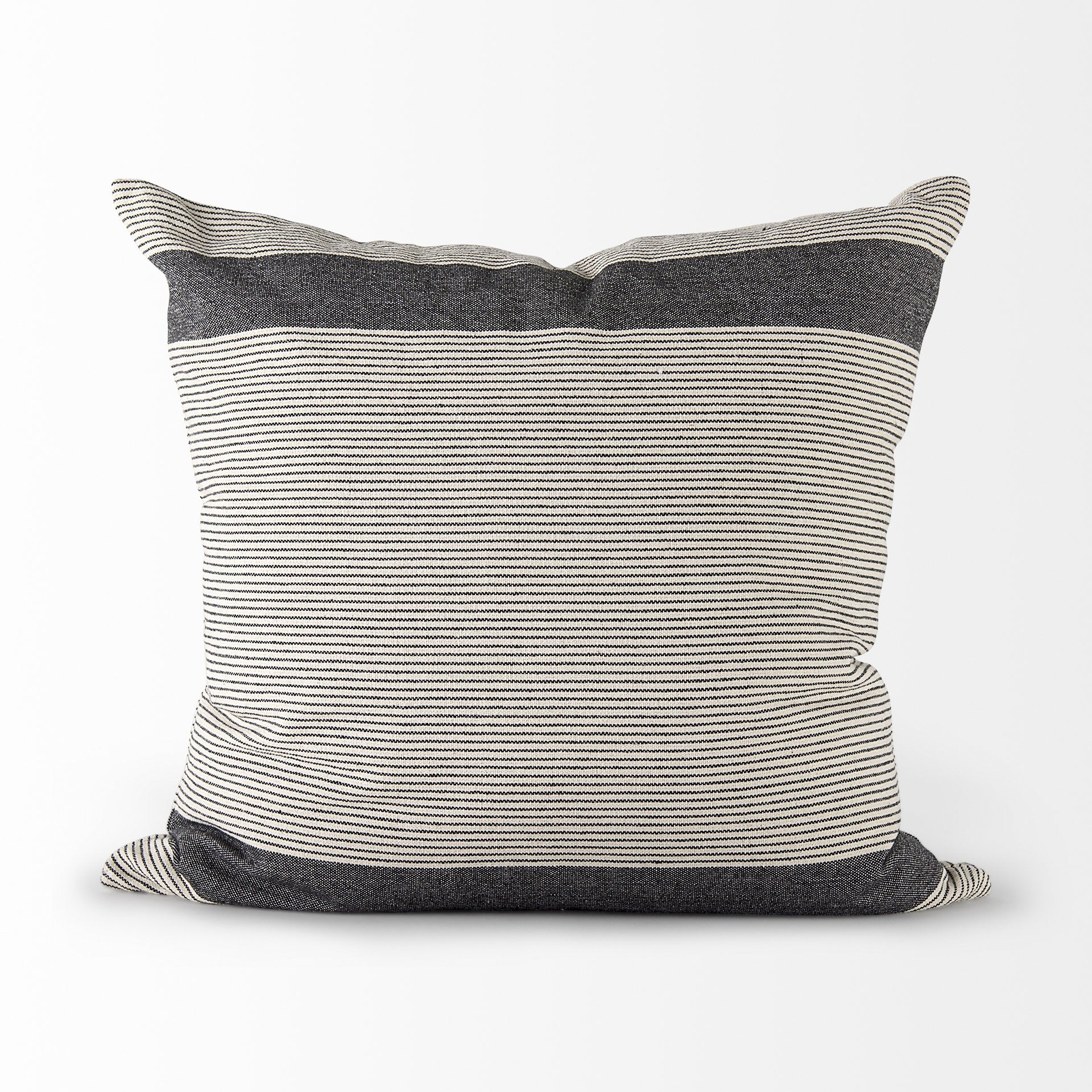 Beige And Gray Striped Throw Pillow Cover