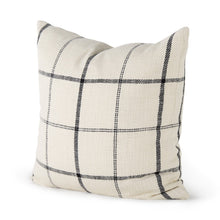 Black And Beige Plaid Square Accent Cover