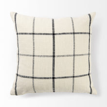 Black And Beige Plaid Square Accent Cover