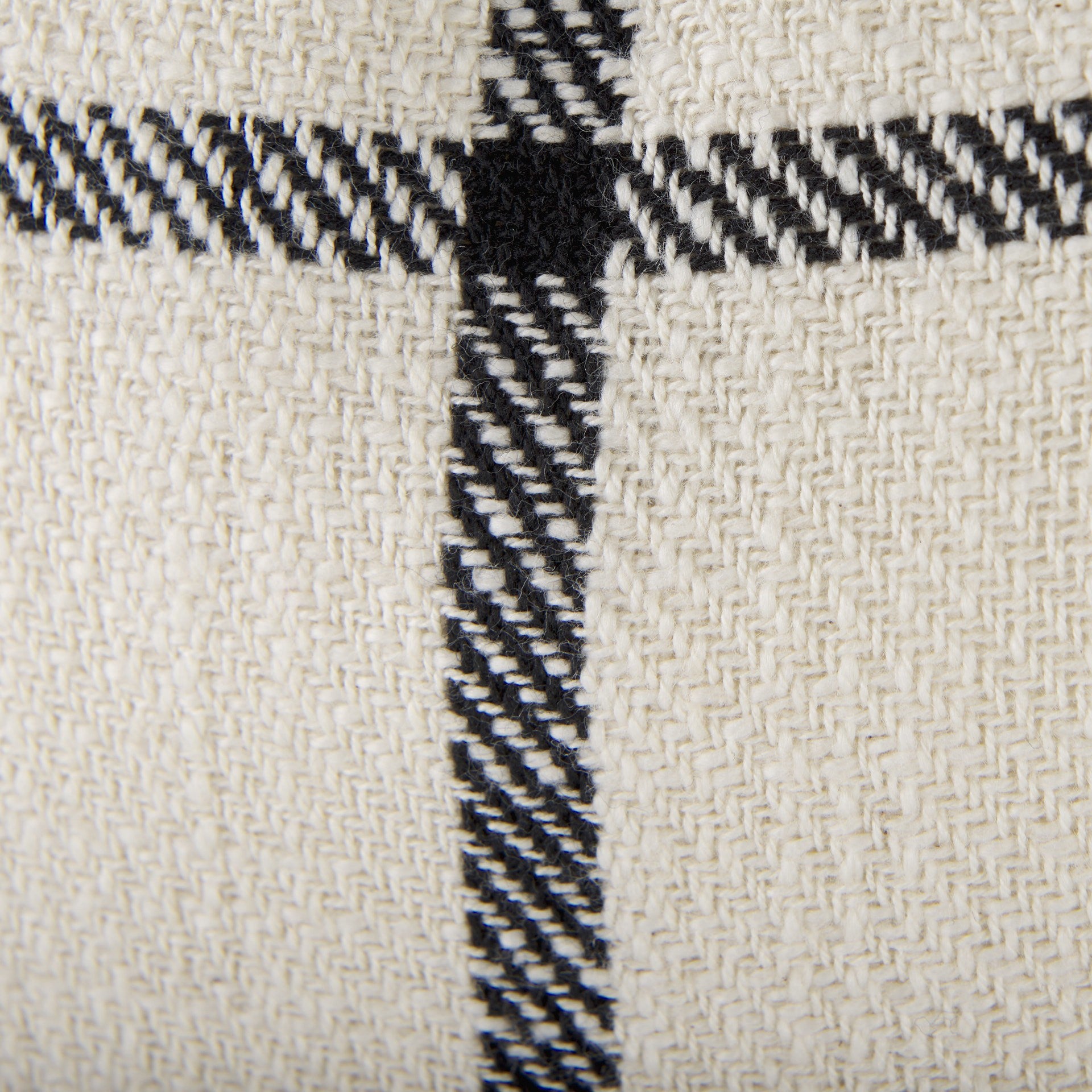 Black And Beige Plaid Square Accent Cover