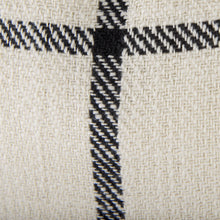 Black And Beige Plaid Square Accent Cover