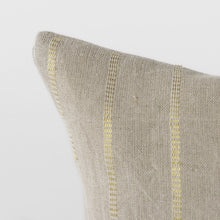 Beige And Gold Striped Lumbar Pillow Cover