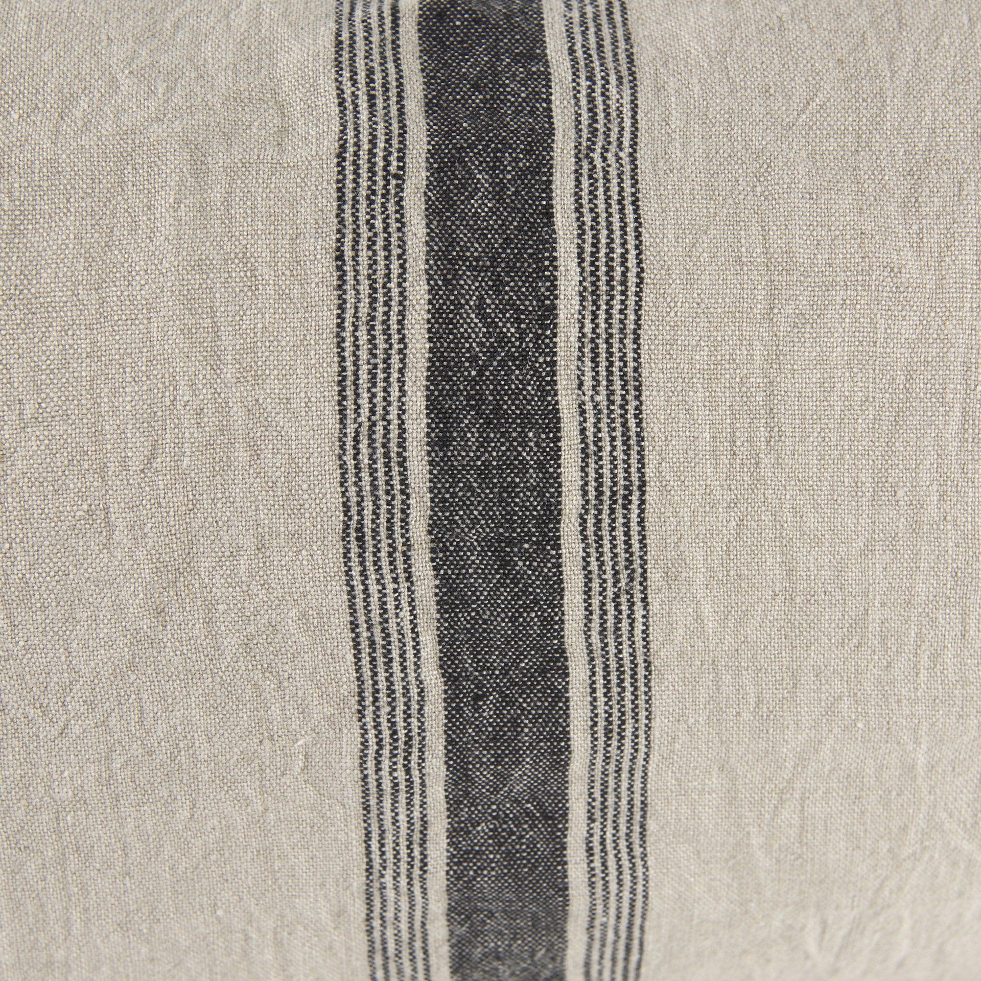 Beige And Black Striped Lumbar Pillow Cover