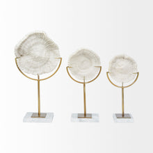 Jumbo White And Gold Coastal Sculpture