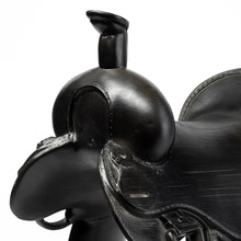 Black Western Horse Saddle Sculpture