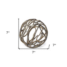 Gold Metal Tree Branch Sculpture