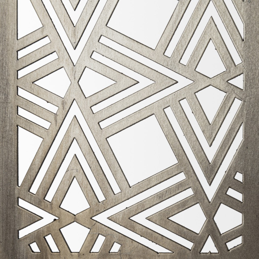 Set Of Three Gold Patterened Decor Pieces