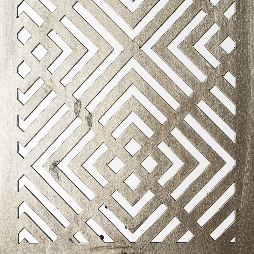 Set Of Three Gold Patterened Decor Pieces