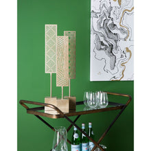 Set Of Three Gold Patterened Decor Pieces