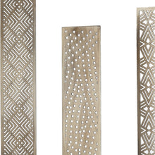 Set Of Three Gold Patterened Decor Pieces