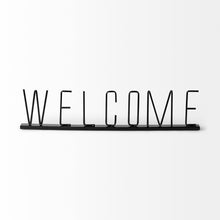 Black Metal Welcome Sign
