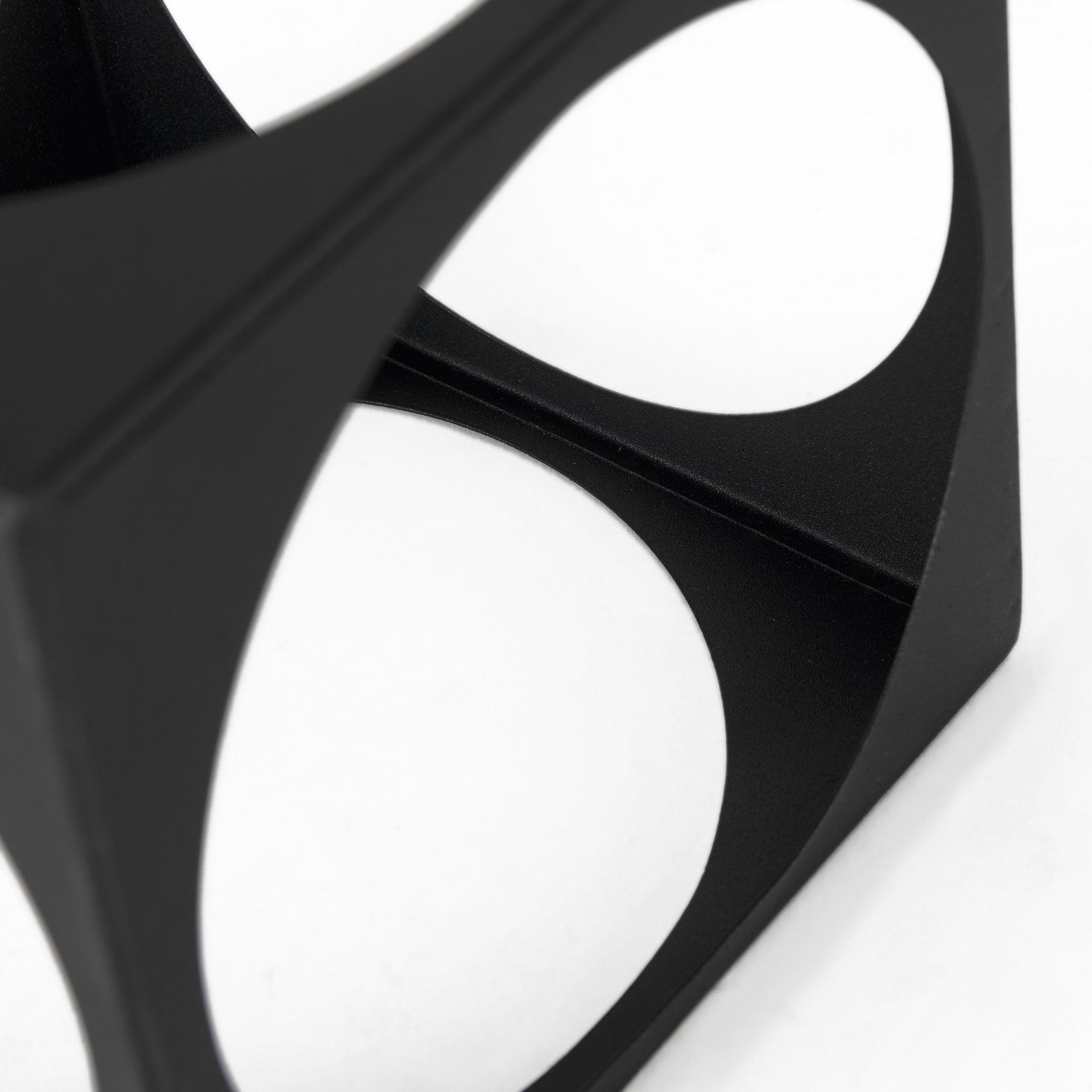 Matte Black Metal Square Sculpture