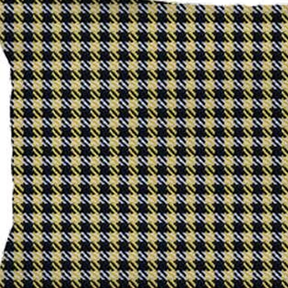Set Of 2 Yellow Houndstooth Lumbar Pillow Covers