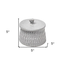 Jumbo Gray Ceramic Decorative Box